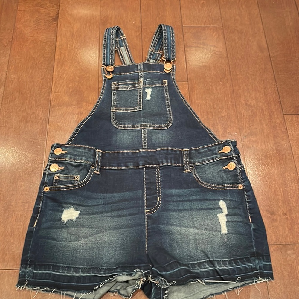 5/$25 Justice jean shirt overalls